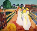 mujeres en el puente Edvard Munch